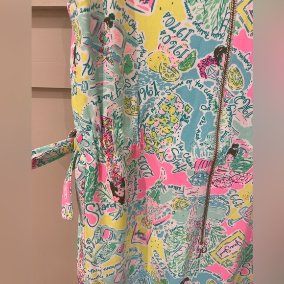 Lilly Pulitzer Marli Stretch Shift Dress Size 2 Pop Up in the Beginning Print - Picture 12 of 14